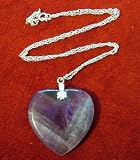 Amethyst Heart Pendant 3cms across; on a Silver Chain approx 40cms long from Spiritual Gifts. Usually dispatched within 2 working days.