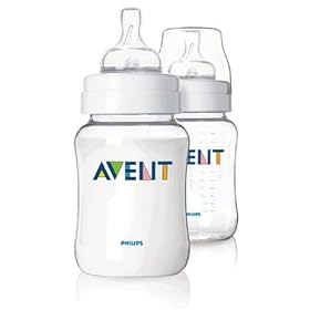 Philips AVENT SCF683/27 Classic Feeding Bottles (Slow Flow, 260 ml, 2-Pack)
