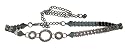 Loretta Silver Chain Link Dress Belt with Crystal Studs -- SwankySwans