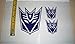 Transformers - Decepticon Set of 3 HQ Single Color Purple Vinyl Sticker Decals