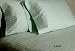 SOHO Egyptian cotton 500 Thread Count Sateen Stripe 4 Pc Comforter Set - Sage Queen.