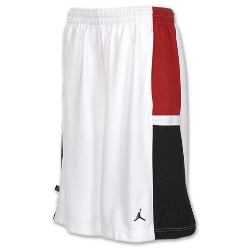 Mens Nike Jordan Bankroll Basketball Shorts White Gym Red Black 427579