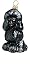 Joy To The World Dog Ornament - Blk Poodle