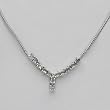 Necklace With 2.00ctw Precious Stones - Genuine Diamond and Sapphires Made in 925 Sterling silver. Total item weight 9.8g Length 18in