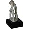 Thinker on Base Carving - White