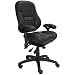BodyBilt J2507x Black Ultraleather High Back Thoracic Support Task Ergonomic Chair with Arms, 22" Length x 21.50" Width Backrest, 21" Width Seat, Grade 4
