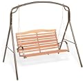Jack Post Woodlawn Swing Seat with Bronze Frame Includes Hang Chain