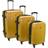 Travelers Choice Three Piece Expandable Hardshell Spinner Luggage