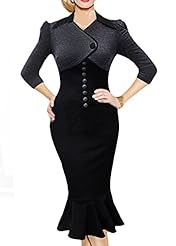 Polyester/Spandex Mermaid Short Sleeves Vintage Mandarin Collar Evening Dress/Party Dress 