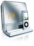 Philips - DC190/12 - Station d'accueil pour Baladeur mp3 / iPod - Tuner FM - Argent