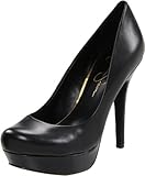 IMAGE OF Jessica Simpson Women's Given Platform Pump,Black Leather,7 M US