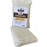 Cheesecloth - Unbleached Grade 50 Natural Cotton Cloth - Best for Cooking Food, Making Cheese, Straining Nut Milks, Basting Turkey - 5 Sq Yards from Pure Quality - Washable and Reusable Strainer