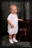 Pintucked / Hand Smocked Heirloom Christening Romper