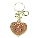 Swarovski Crystal Heart Compact Mirror Leather Key Chain Key Chain Handbag Charm Pink