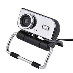 USB Smart Webcam with Built-in Microphone, Silver
