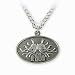 Oval Flying Spaghetti Monster Pendant - antique-silver finish