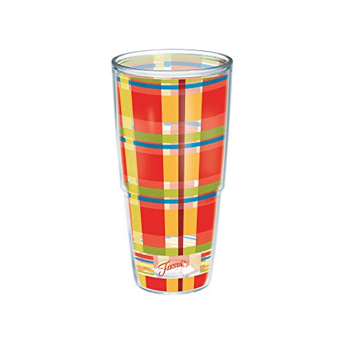 Tervis Fiesta Poppy Plaid Tumbler, 24-Ounce