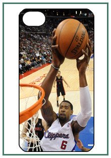 Los Angeles Clippers DeAndre Jordan iPhone 4 iPhone4 Black Designer Hard Case Cover Protector Bumper