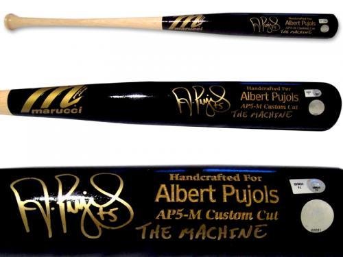 Autographed Albert Pujols Game Model Bat w/ The Machine - MLB Holo - Autographed MLB Bats