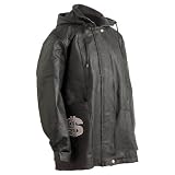 Giovanni Navarre® Hand-Sewn Pebble Grain Genuine Leather King Logo Jacket