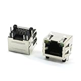 uxcell RJ45 PCBジャックソケット RJ458P8C 12ピン ラウンドピン PCB取付け ライトアングルピン