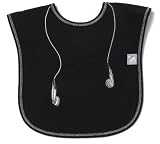 Frenchie Ear Buds Contemporary Feeder Bib, Black