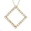 Necklace With 2.52ctw Created Sapphires Beautifully Crafted in Yellow Gold Length 18in