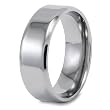 Beveled Edge Polished Titanium Ring (8mm) - Sizes 6 - 13
