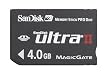 Sandisk Ultra II Mobile MS 4096.0 MB Memory Stick Card 4096 MB Pro Duo