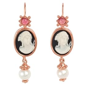 Tagliamonte - 14k Rose Gold Porcelain Venetian Cameo, Freshwater Cultured... by