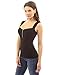 PattyBoutik Women's Zip Front V-Neck Tank Top