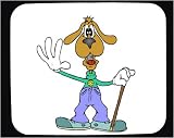 Mouse Pad with goofy, conductor, wait, pooch, dog, mutt