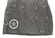 Serious Clothing Black Mini Skirt Metal Rings Punk Skirt XS - XL
