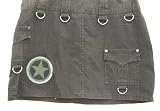 Serious Clothing Black Mini Skirt Metal Rings Punk Skirt XS - XL