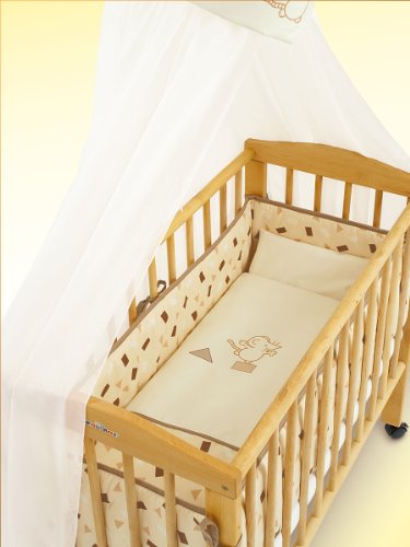 Imagen 2 de FabiMax cuna de colecho CLASSIC, incluye textil de cuna Lilly completo beige, colchón SILVER