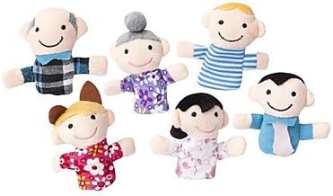 GONGXI 6pcs Family Charactor Finger Puppet Soft Toy