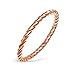 Sterling Silver Stackable Twisted Rope Band Ring
