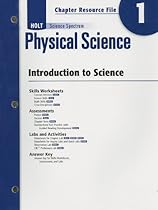 Holt Science Spectrum: Physical Science with Earth and Space Science: Chapter Resource File, Chapter 1: Introduction to Science Chapter 1: Introduction to Science Holt Science Spectrum: Physical Science with Earth and Space Science: Chapter Resource File, Chapter 1: Introduction to Science Chapter 1: Introduction to Science