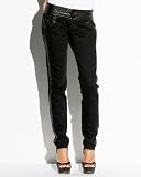 bebe Leatherette Trim Tuxedo Jean