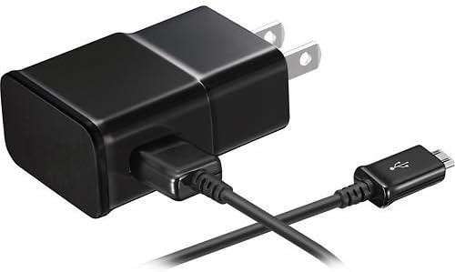 Donatech Micro Charger Data Cable and Wall Charger Set Competible with Galaxy Note 5 , Note 4, S3, S4, S6, S6 Edge (Black) ZXC01