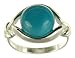 Silver Ladies Azure Cats Eye with Knotwork Shoulder Ring