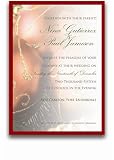 100 Rectangular Wedding Invitations - Christmas Ornaments