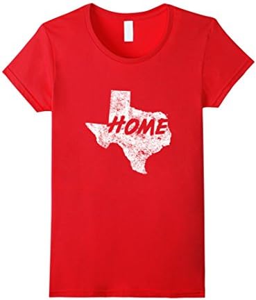 Texas Home Tee Lone Star State Dallas Houston Austin T-Shirt - Female Medium - Red