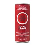 IZZE Fortified Sparkling Juice, Pomegranate, 8.4-Ounce Cans (Pack of 24)