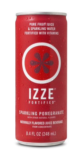 Izze Fortified All Natural Sparkling Juice, Pomegranate, 8.4-Ounce Cans (Pack of 24)