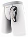 Shock Doctor Boy's Power Compression Short with BioFlex Cup (Medium, White)