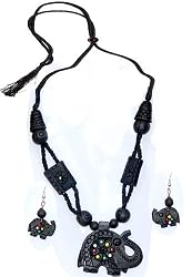 Jewelry Gifts Necklace and Earing In Terracota Handcrafted Unique Gift For Her