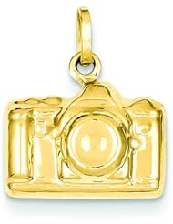 14K Yellow Gold Camera Charm Photographer Jewelry