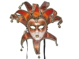 Orange Jolly Toni Venetian Masquerade Mask
