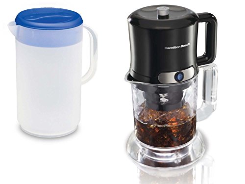 Hamilton Beach 40912R 2 Qt. Iced Coffee/Tea Maker Machine with 1 Gallon Pitcher
